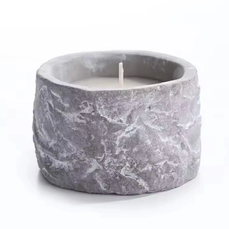 Cement Candle Vessel